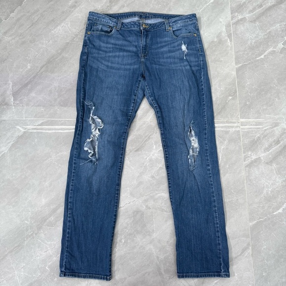 Michael Kors Denim - Women’s Michael Kors Dillion Relaxed Distressed Jeans Size 12